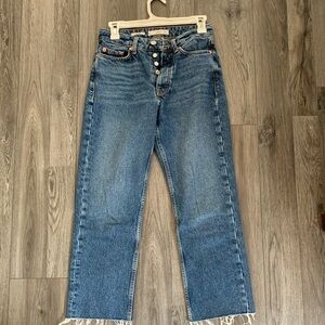 Mango Denim - high waist cropped